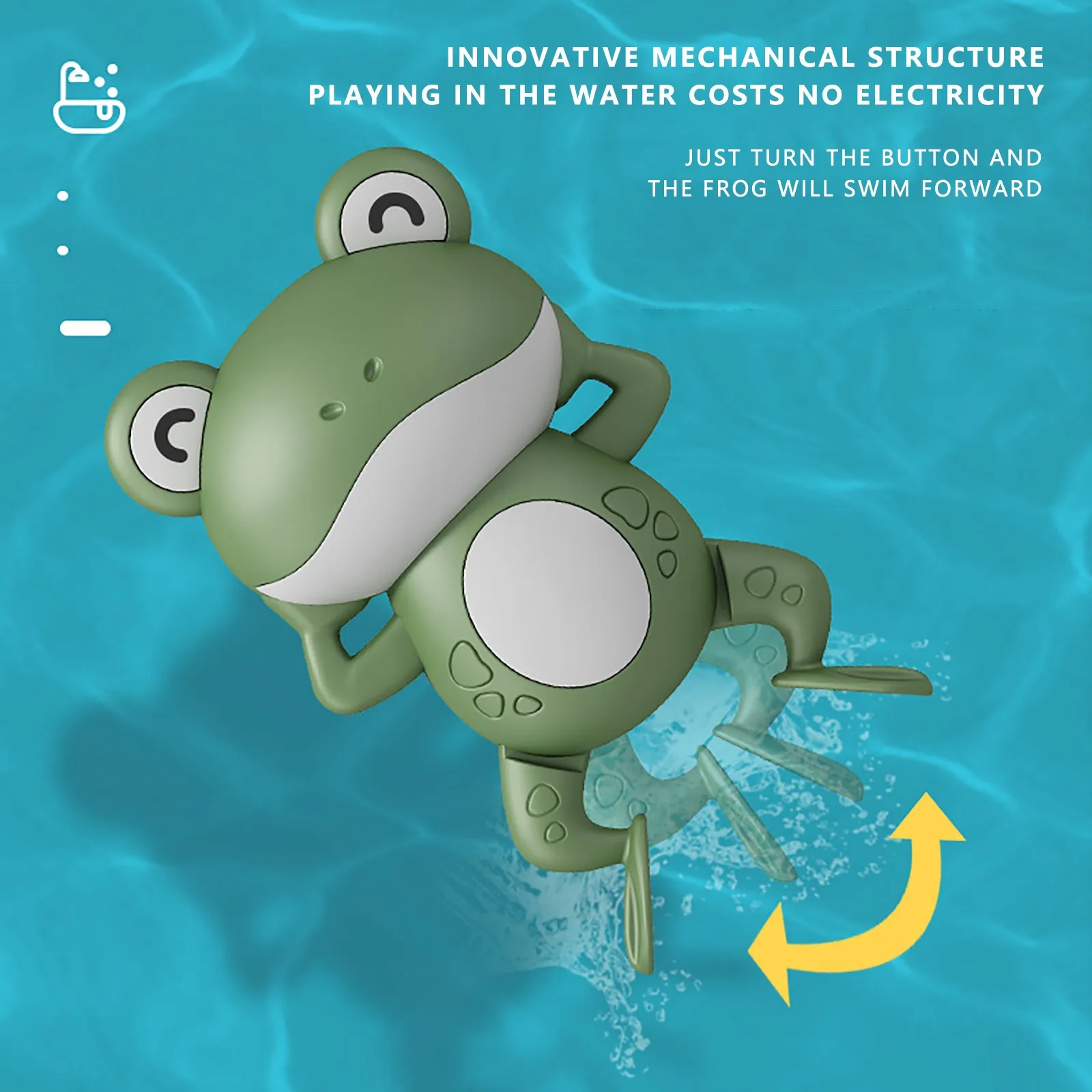 Children's Bath Toys, Newborn Bath Swimming Toys, Cute Frog Clockwork Baby Bath Toys, Random Colors