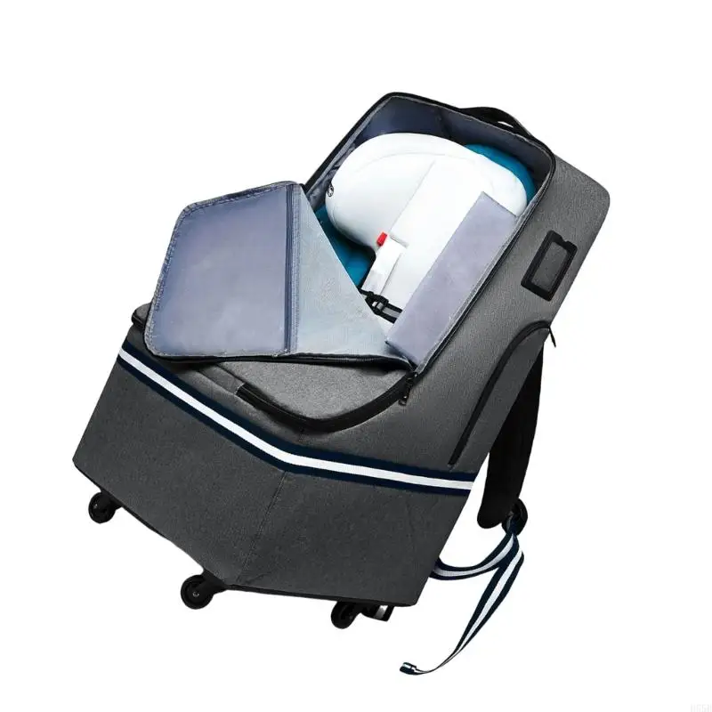 حقيبة سفر فاخرة لمقعد السيارة للأطفال H55B، قاعدة دوارة 360 درجة، حل تخزين من البوليستر المقاوم للتمزق للأم