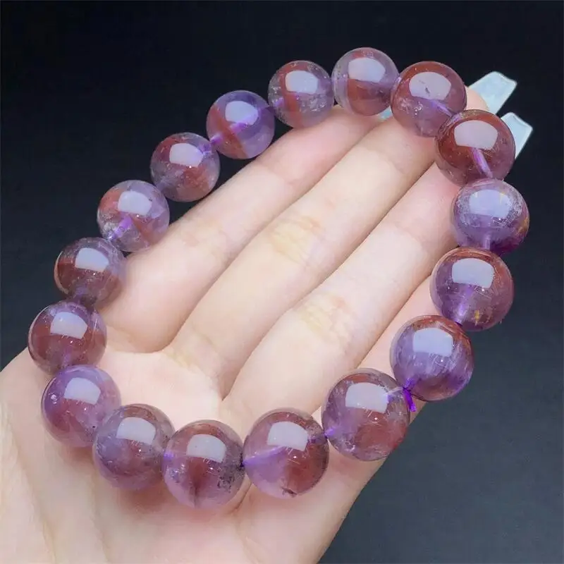 12MM Natural Auralite Quartz Bracelet Fashion Crystal Quartz Gemstone Jewelry Reiki Healing Gift For Women