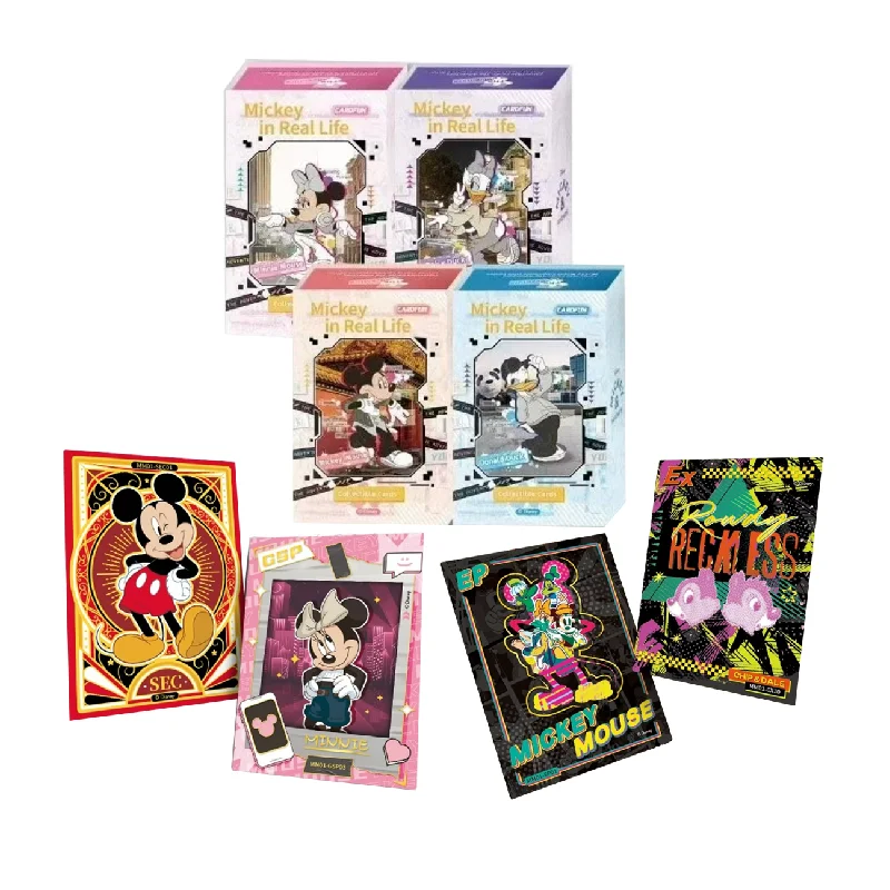 Genuine Disney Mickey Mouse Collectible CardsOfficial licensed by Card.Fun Mickey & Minnie rare peripherals toy cards kids gifts