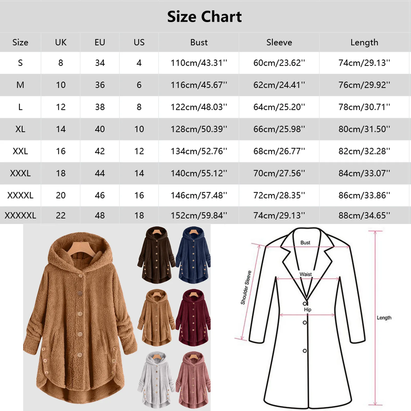 Women Hoodie Jacket Casual Solid Color Plush Hooded Sweatshirt Long Sleeve Blouse Polar Fleece Tops Keep Warm Sweater Autumn