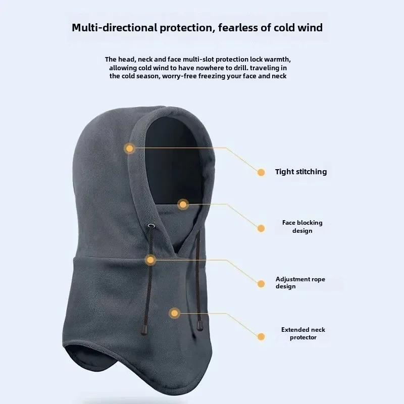 Wintersport-Kapuze | One-Second Face Cover Switch | Winddichte Schneeausrüstung und Weihnachtsgeschenk, Unisex-Schneesport-Geschenk für Erwachsene