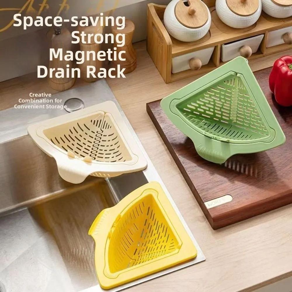 

Triangle Sink Strainer Basket Creative One Click Kitchen Garbage Filter Detachable Openable Bottom Cover