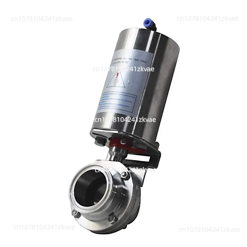 Single Acting Spring Return Pneumatic Valve, 304 Sanitary Clamp With Welded Ends