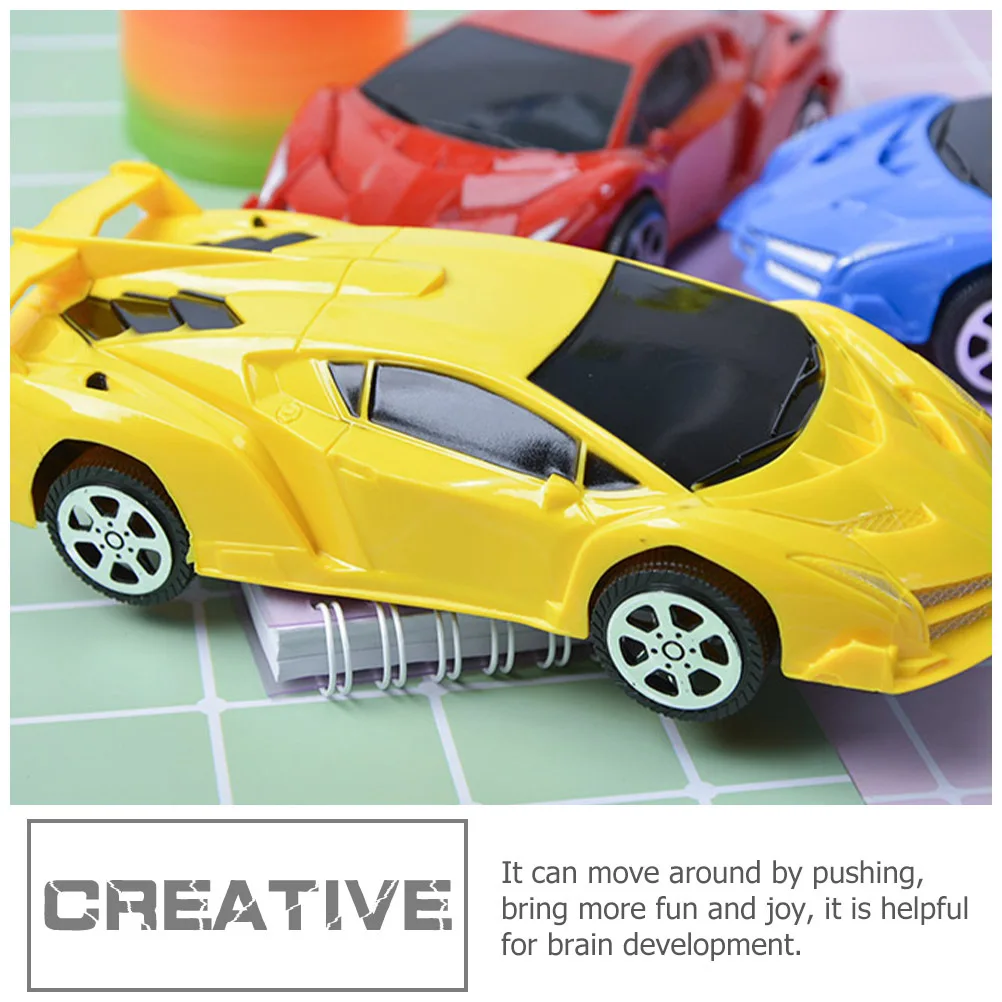 6Pcs Inertial Small Vehicles Cartoon Push Cars for Toddlers Friction Powered Durable Safe Fun Brain Development Interactive