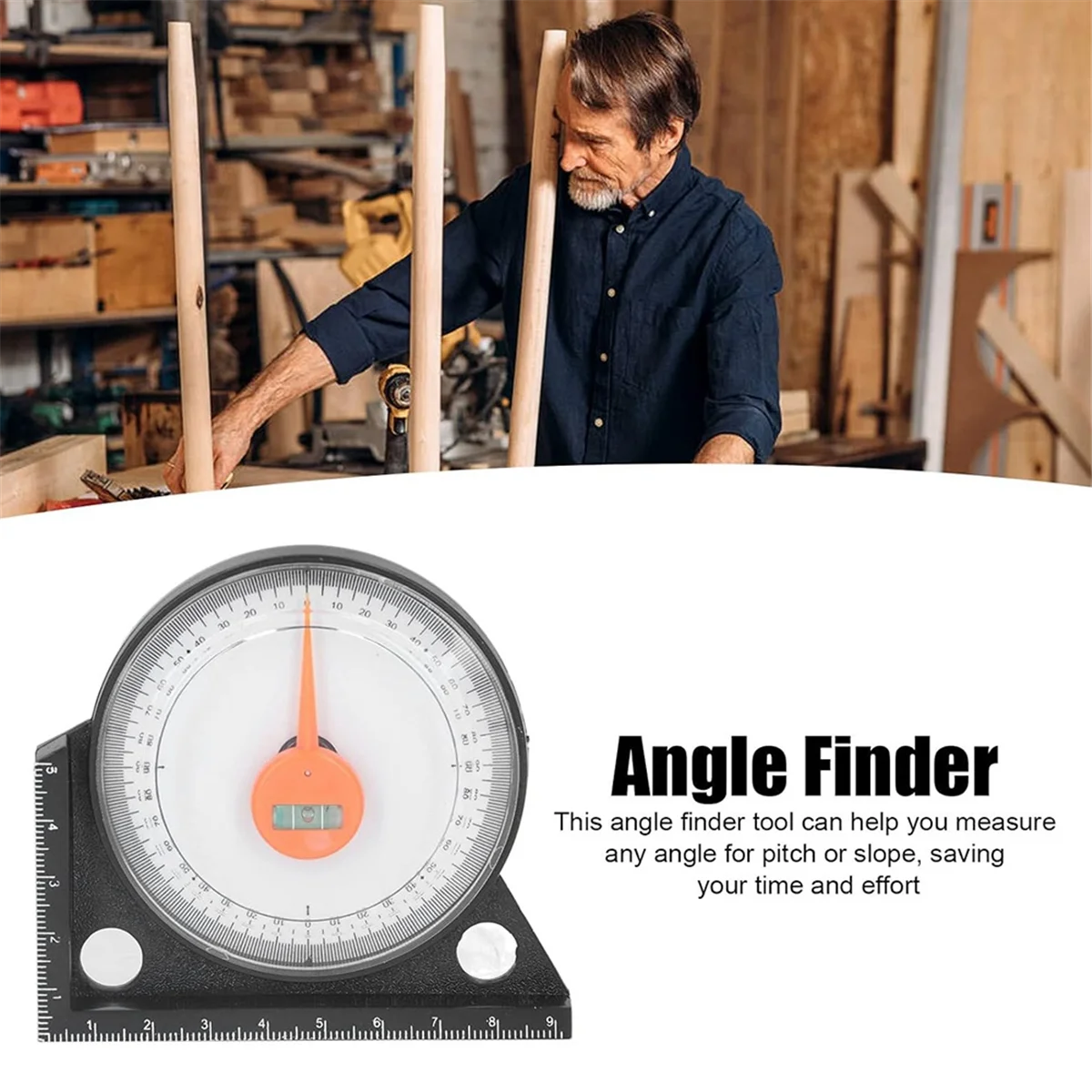 

ABNJ Magnetic Angle Locator,Angle Finder,Angle Finder Protractor Digital Angle Finder with Clear Scale High Accuracy