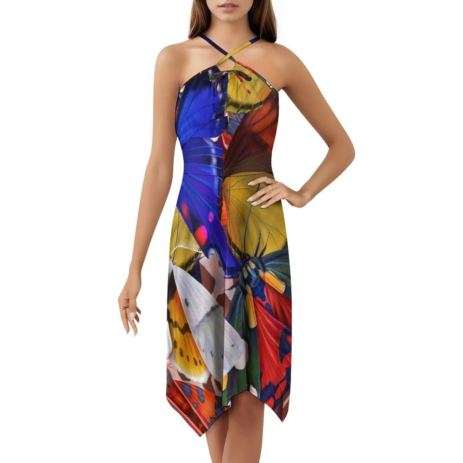 فستان هيب هوب نسائي من Pile Up، فستان مطبوع عليه رسومات جرافيكية للحفلات والنوادي، تصميم فني للتصوير الفوتوغرافي، فستان الحياة البرية