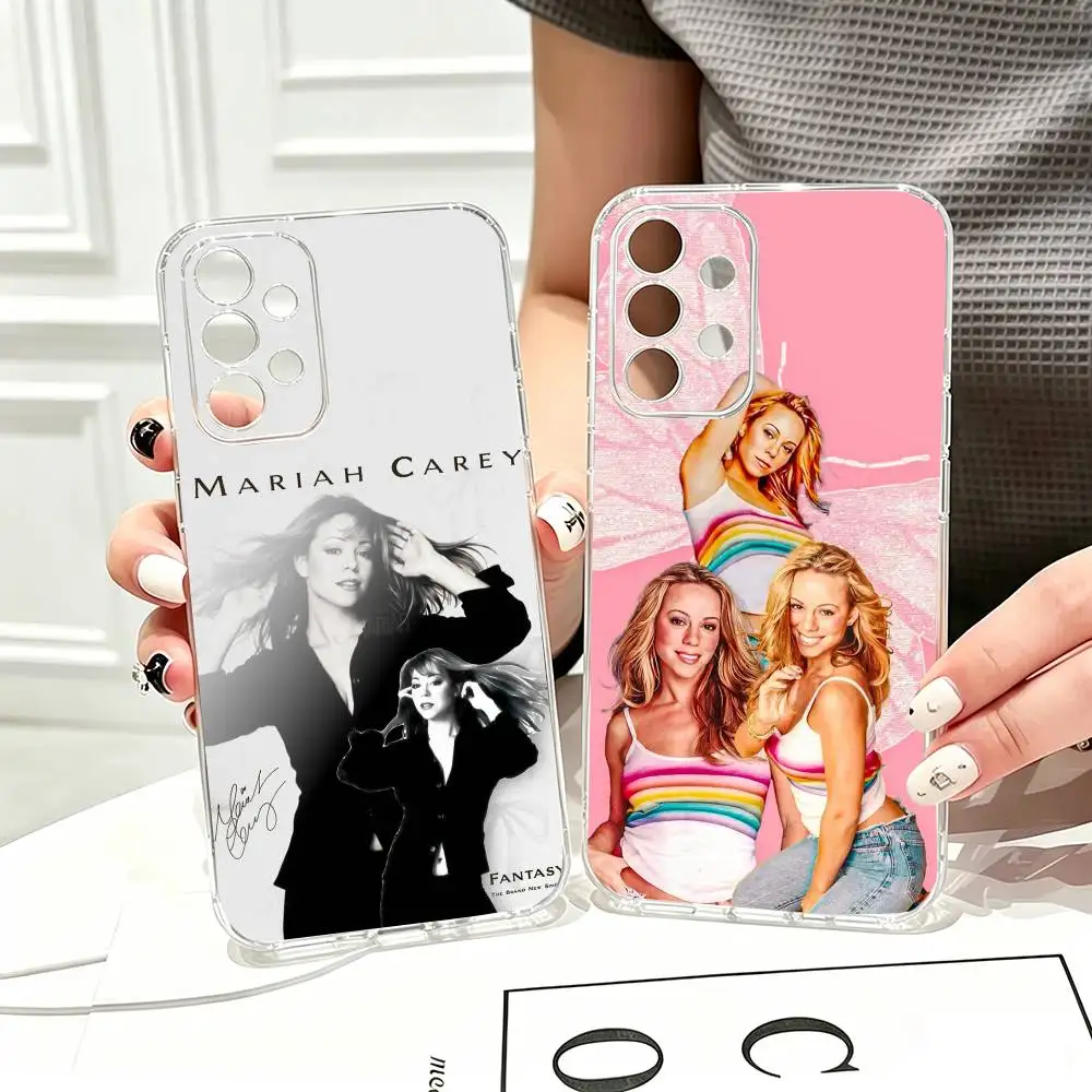M-Mariah C-Carey Singer  Phone Case For Samsung S25,S24,S21,S22,S23,S30,Ultra,S20,Plus,Fe Transparent Cover
