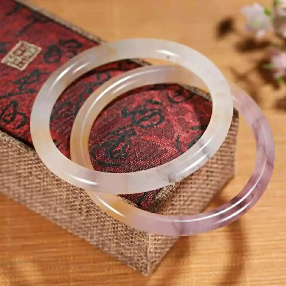 New 100% Natural Original Ecological Pattern Gold Silk Jade Handcarved Real Jade Bracelet Women Jewelry Bangles Accessories
