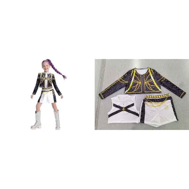 K-Pop شيطان الصيادين تأثيري ميرا رومي زوي زي الفتيات موحدة هالوين ثلاثية الأبعاد مطبوعة فستان بتصميم حالم حتى الحفلات Suitsf ؛ 5 ، m'7.d؛ #6