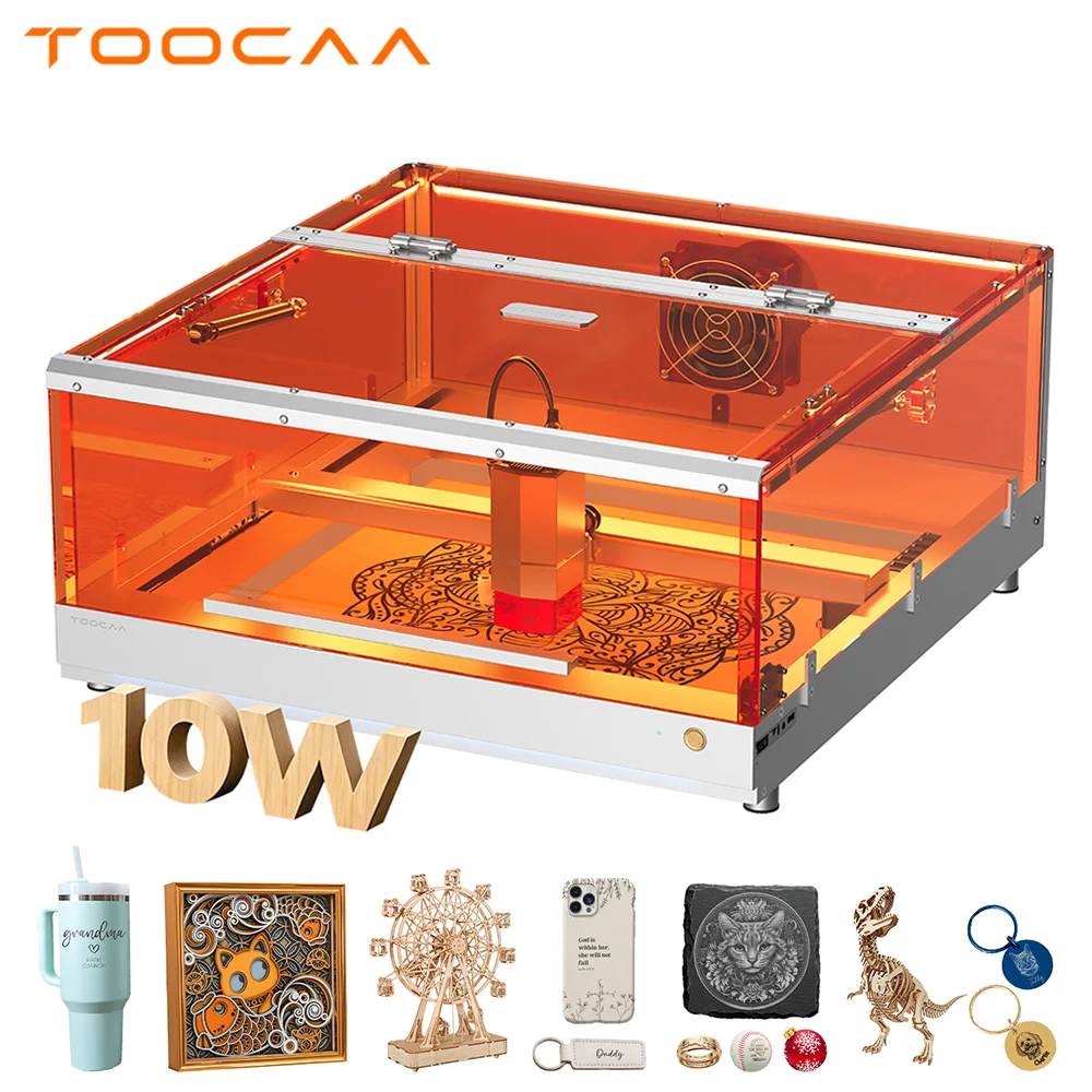 

TOOCAA L2 10W AI Desktop Laser Engraver Fully Enclosed Class 1 Safety with 16.34" x 15.55" Large Working Area Laser Cutter Machine for Wood Acrylic Leather Stone Metal DIY Crafts & Small Bussiness