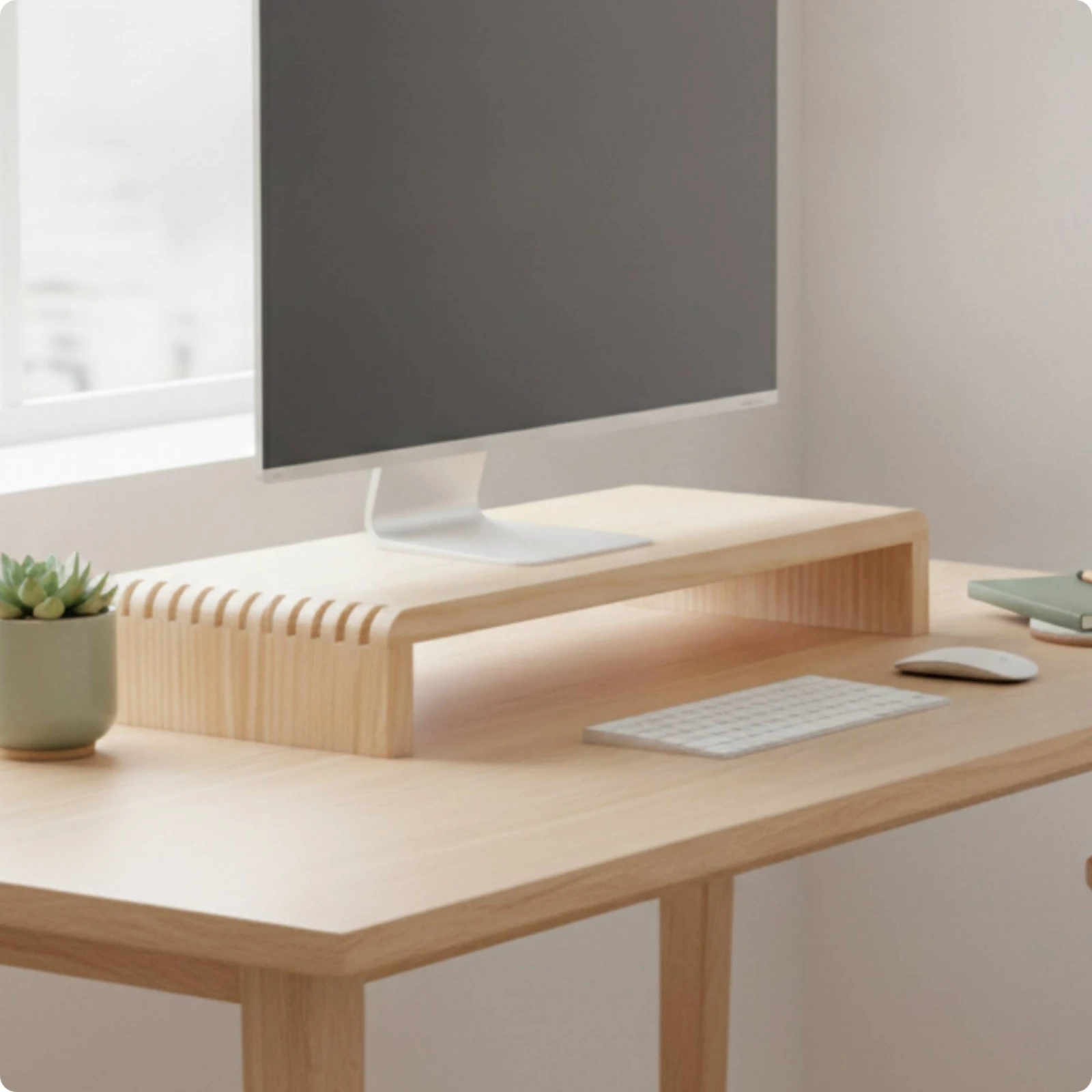 Monitor Stand with Storage Multifunctional Monitor Riser Desktop Storage Stand Ergonomic Sturdy for Professionals, Home Office
