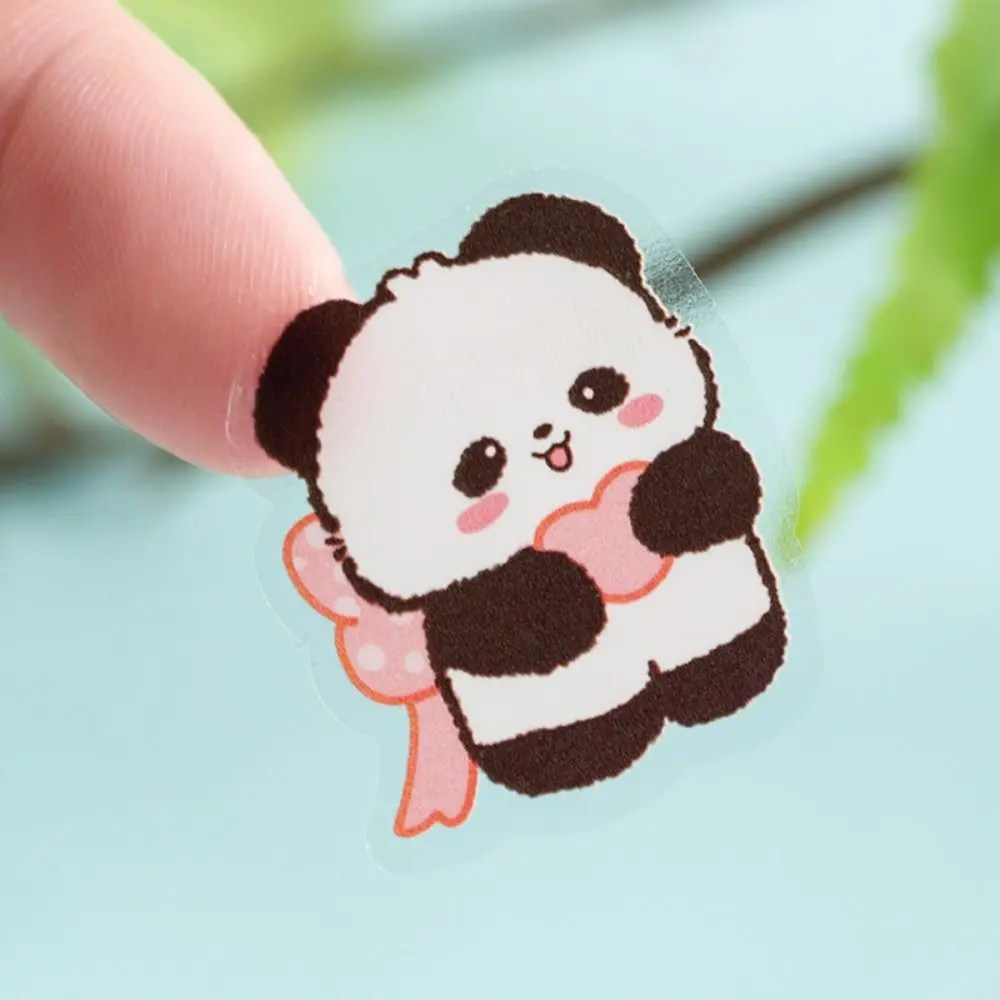 10Pcs Cartoon Panda Patterns PVC Stickers Scrapbook Decor Waterproof Water Cup Stickers DIY Notebook Decoration