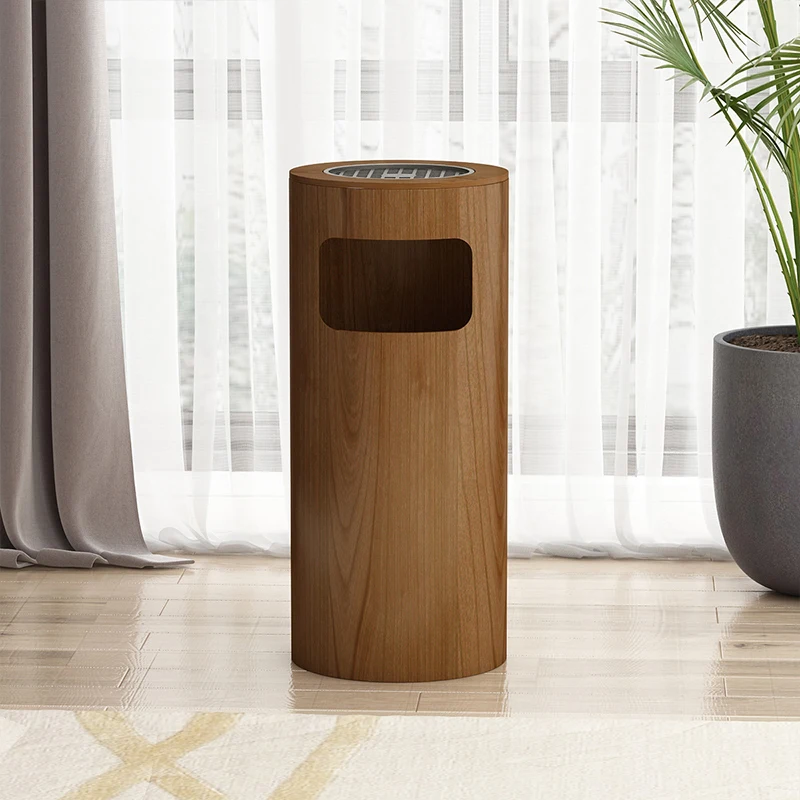 Large Rectangular Dustbin Living Room Wood Waste Bins Round Bucket Wastebasket Separate Litter Bins Home Cleaning Utilities