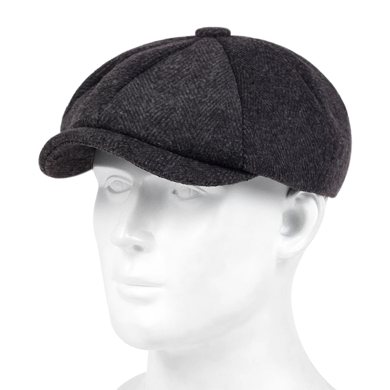 Retro Octagonal Hat All-match British Newsboy Hat Men and Women Outing Sunshade Beret Boina, Painter Hat, Forward Hat