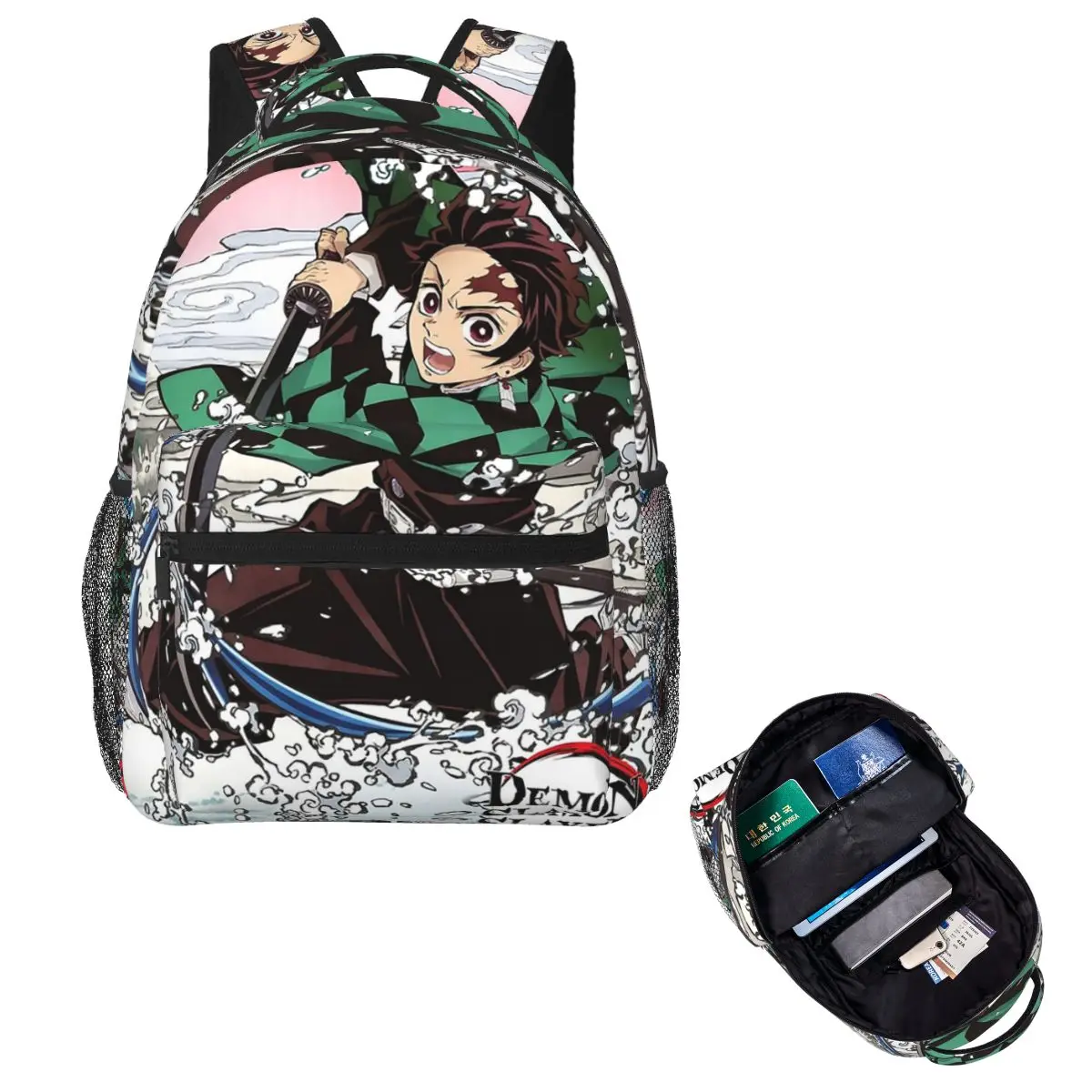 

Demon Slayer Kimetsu No Yaiba Kamado Tanjirou Backpack Hot Sale Daypack Large Capacity Children BookBag School Bag Shoulder Bags