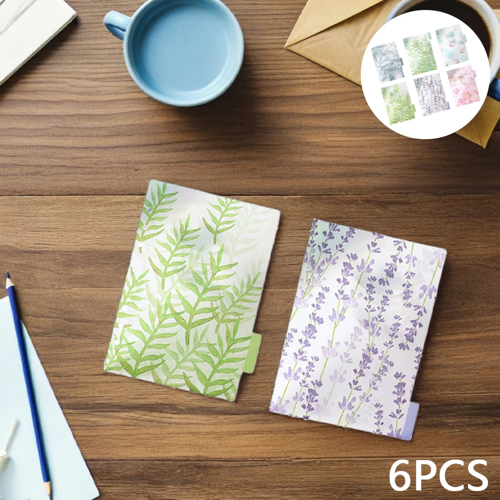 6pcs A5 Notebook Binders Dividers Set Colorful Classification Page Tab For Notebook Accessories Stationery Forest Story Series