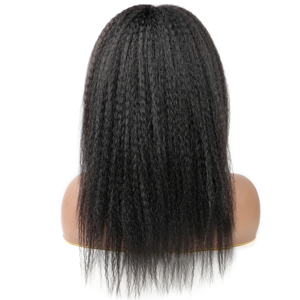 Yaki Straight Headband Wig para Mulher, Sintético, Preto, Marrom, Estranho, Peruca Reta