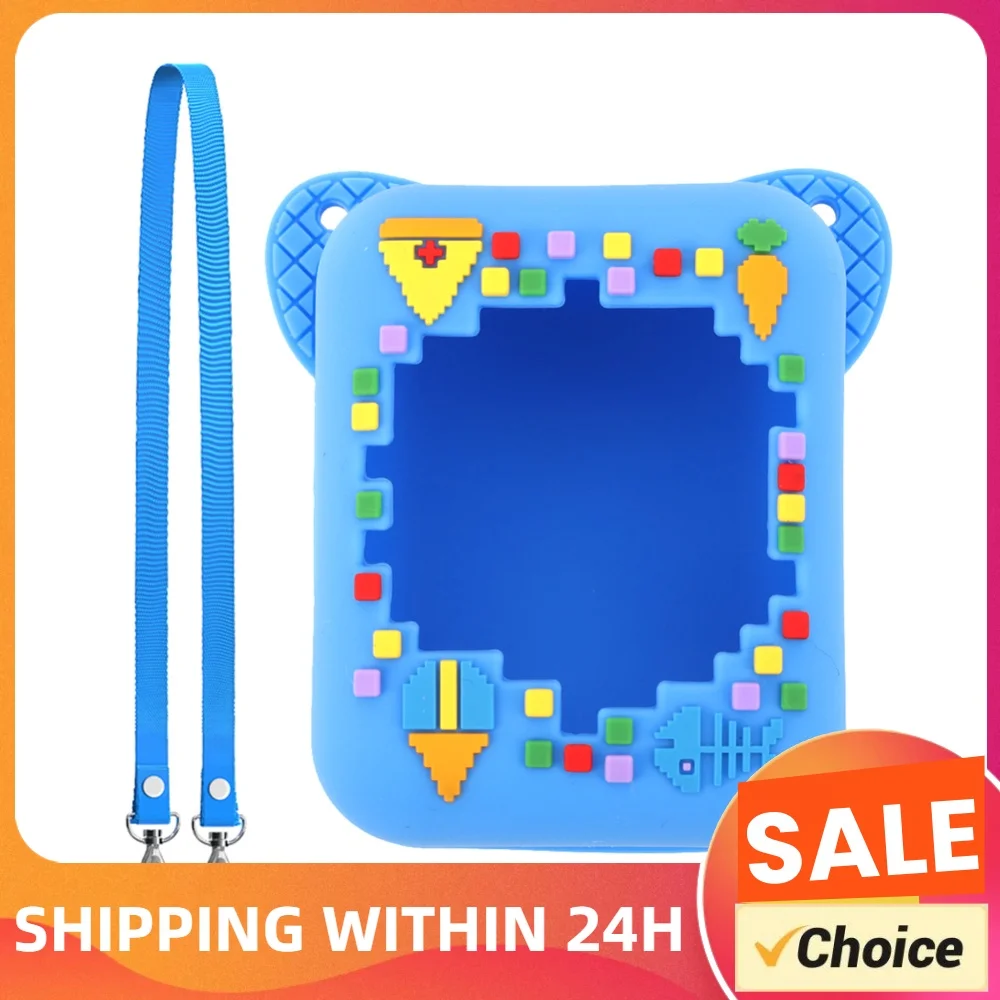 Silicone Cover for Digital Pet Interactive Virtual Pets Shockproof Carrying Case with Lanyard Protective Skin Sleeve Accessories