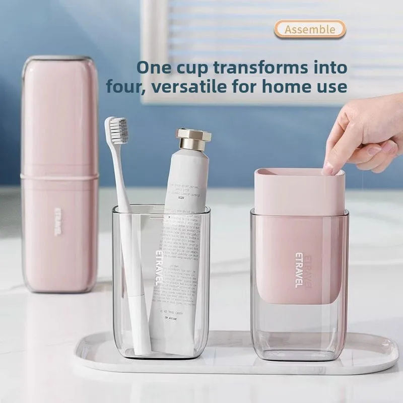 

Portable Travel Toothbrush Cup Outdoor Minimalist Spout Cup Three-In-One Multi-Person Family Washing Cup Creative Trendy