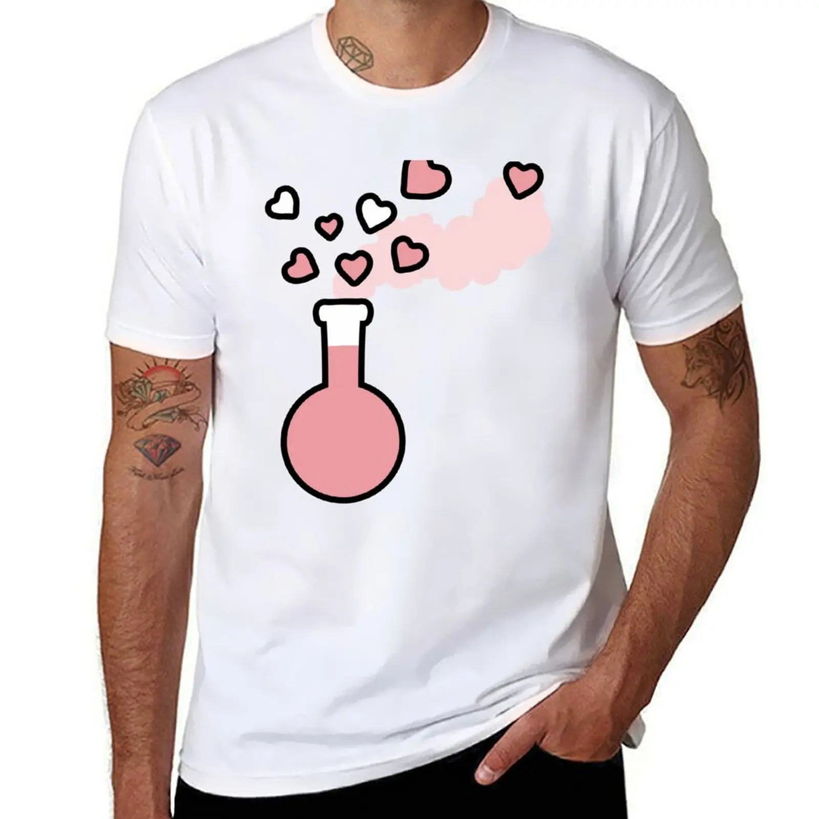 

Pink Love Magic Potion in a Laboratory Flask T-Shirt funny t shirts man funny t shirts dark humor T-Shirt