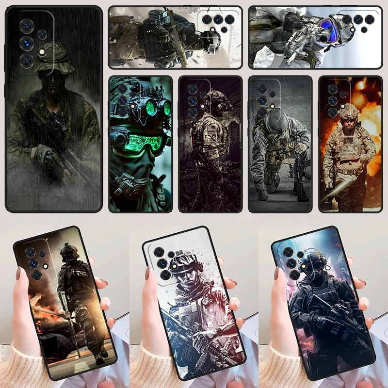 Military Army Special Forces For Samsung Galaxy A52 A72 A73 A20e A21S A50 A70 A11 A12 A42 A31 A40 A51 A71 A32 A80 A91 Phone Case