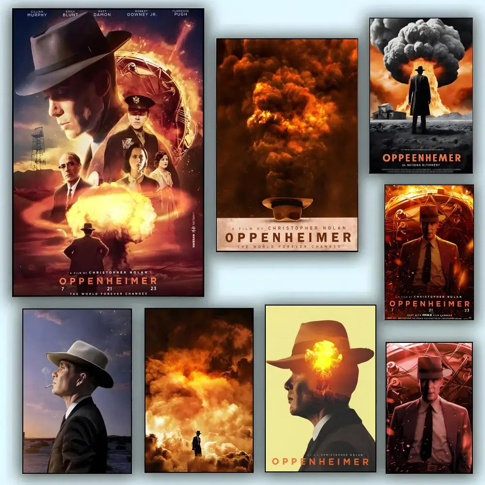 Movie O-Oppenheimer Poster Aesthetic Wall Art Canvas Poster Room Decoration Items Bedroom Decor