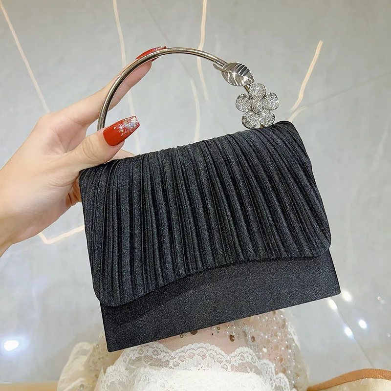 

Women Chain Shoulder Bags Party Wedding Bag Women's Classic Pleated Dinner Bag Fashion Ladies Clutch Bags Lady Evening Handbags