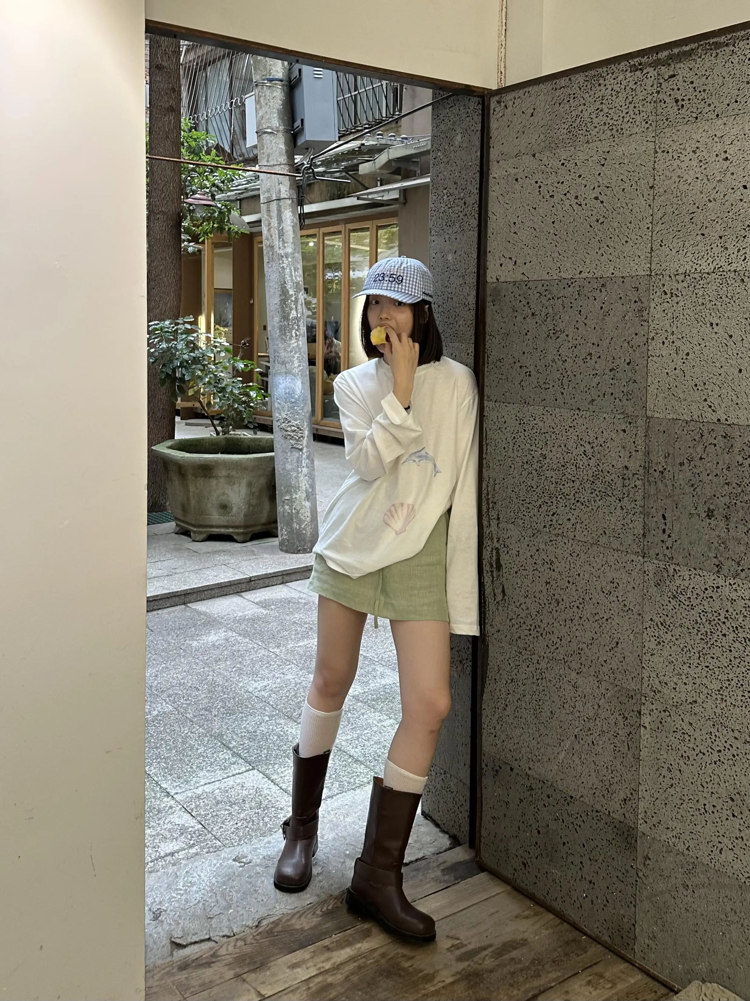 Jupe Courte Rétro en Lin Vert - Short Linen Drawstring avis et prix
