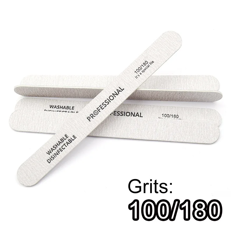 

100 pcs Strong Thick Wood Nail Files 180/240 100/180 Lima Buffer Manicure Wood Emery Board