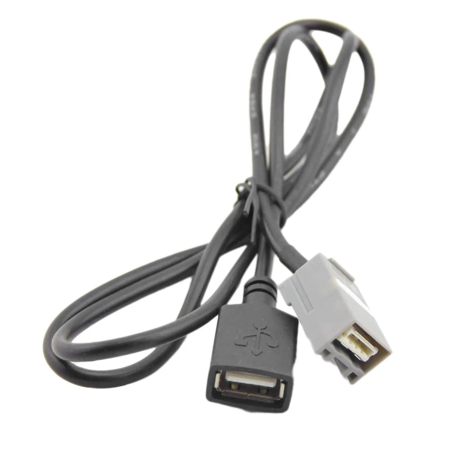 Car 90cm USB Female Port Cable AUX Adaptor Fit for 2008+ Onwards Honda Civic CRV Accord