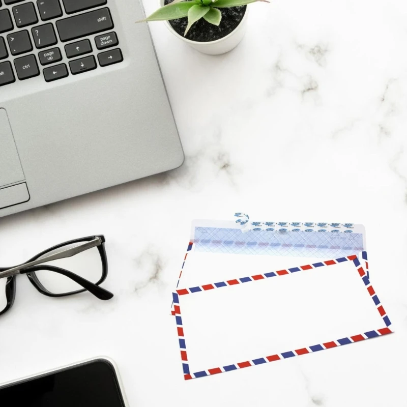 5ASD 5/15/20PCS Envelopes correio aéreo 115x225mm Envelopes correio aéreo