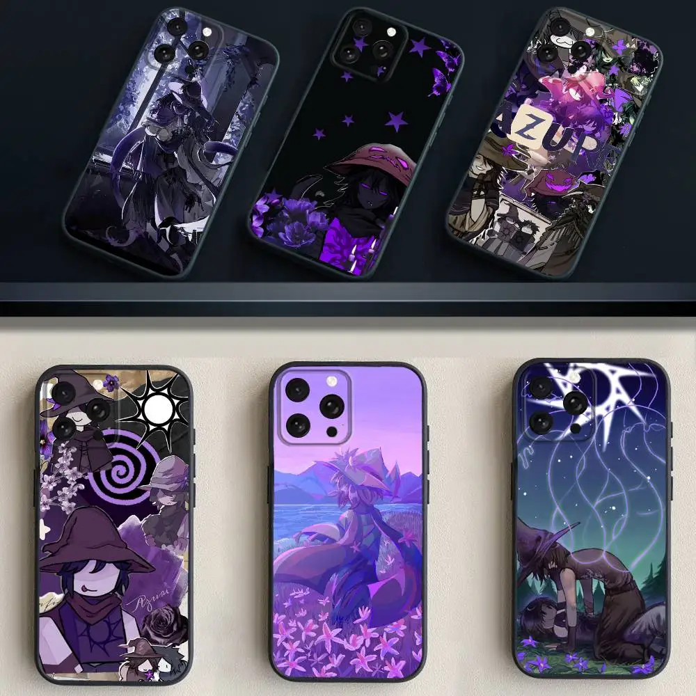 

A-Azuretime Two -Time Azure Phone Case For iPhone17,16,15,14,13,12,11 Plus,Pro Max,XS,X,XR,SE,Mini,8,7,Soft Silicone Black Cover