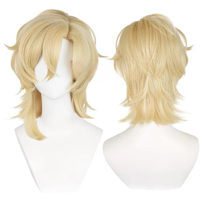 

Synthetic Wig Natural Scalp Top Layered Wolf Cut Fluffy Heat Resistant Fiber Cosplay Daily Party Fashion