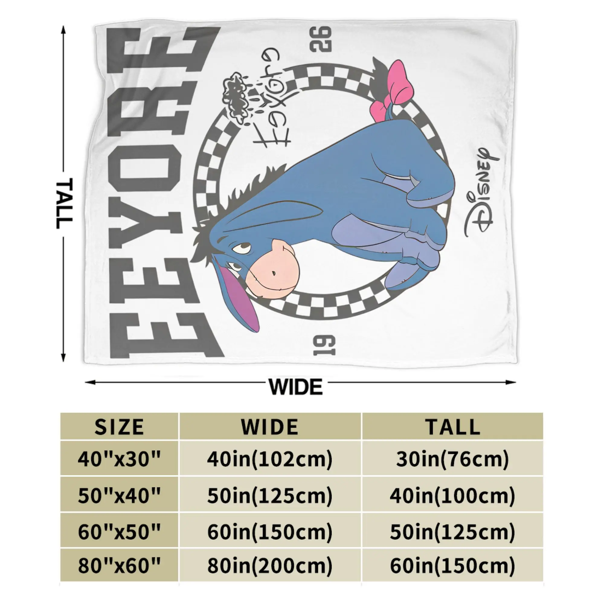 Winnie the Pooh Eeyore EST 1926 البطانيات الكرتون لطيف الفانيلا مضحك الدافئة رمي بطانية للمنزل الربيع/الخريف السفر