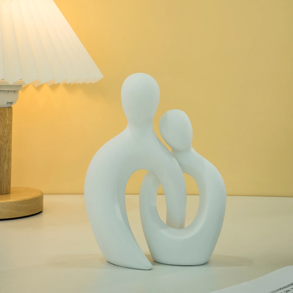 Home decor items Couple Sculpture Tabletop Ornament Abstract Hugging Figure Resin Craft Home Living Room Bedroom Entryway Decor