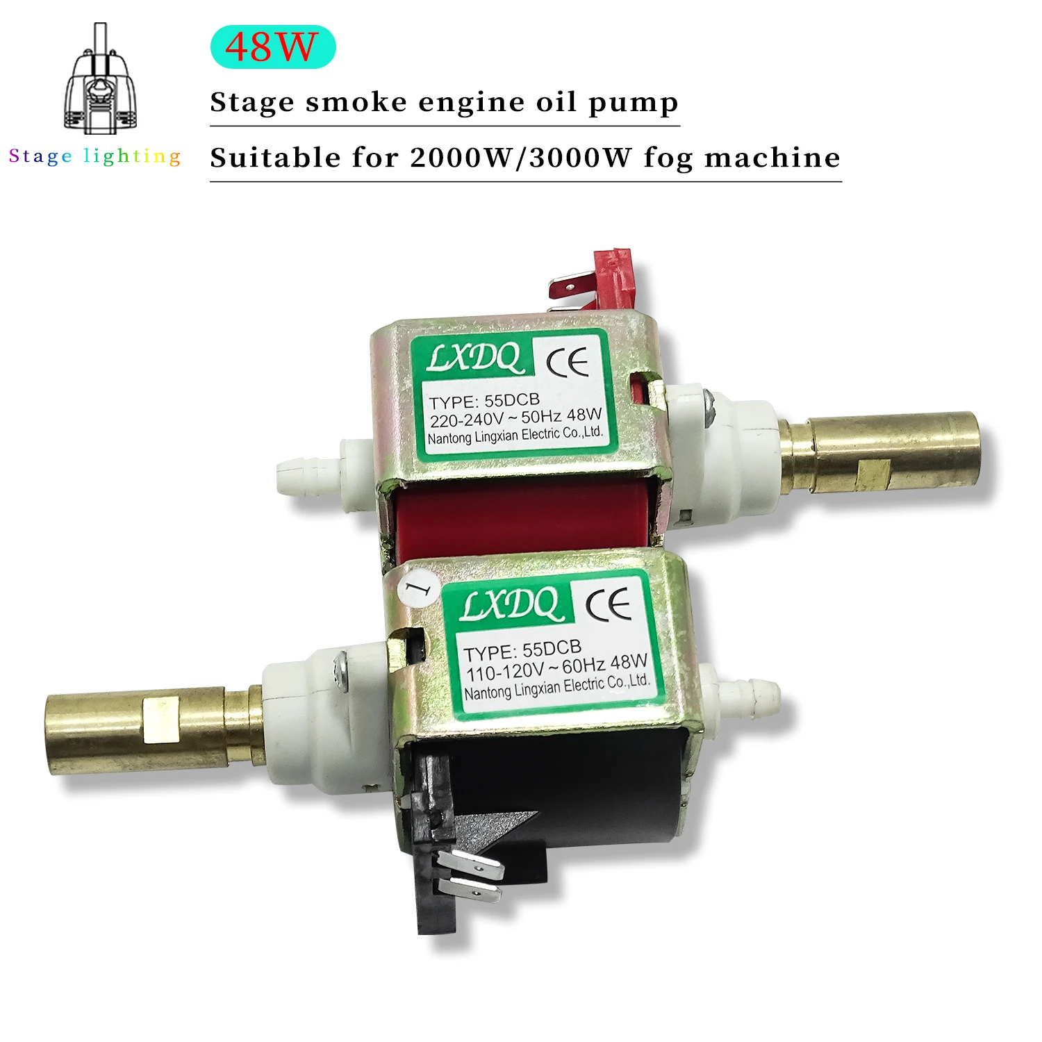 55DCB 48W Oil Pump 110-120V or 220-240V for 2000W 3000W Fog Machine Accessories