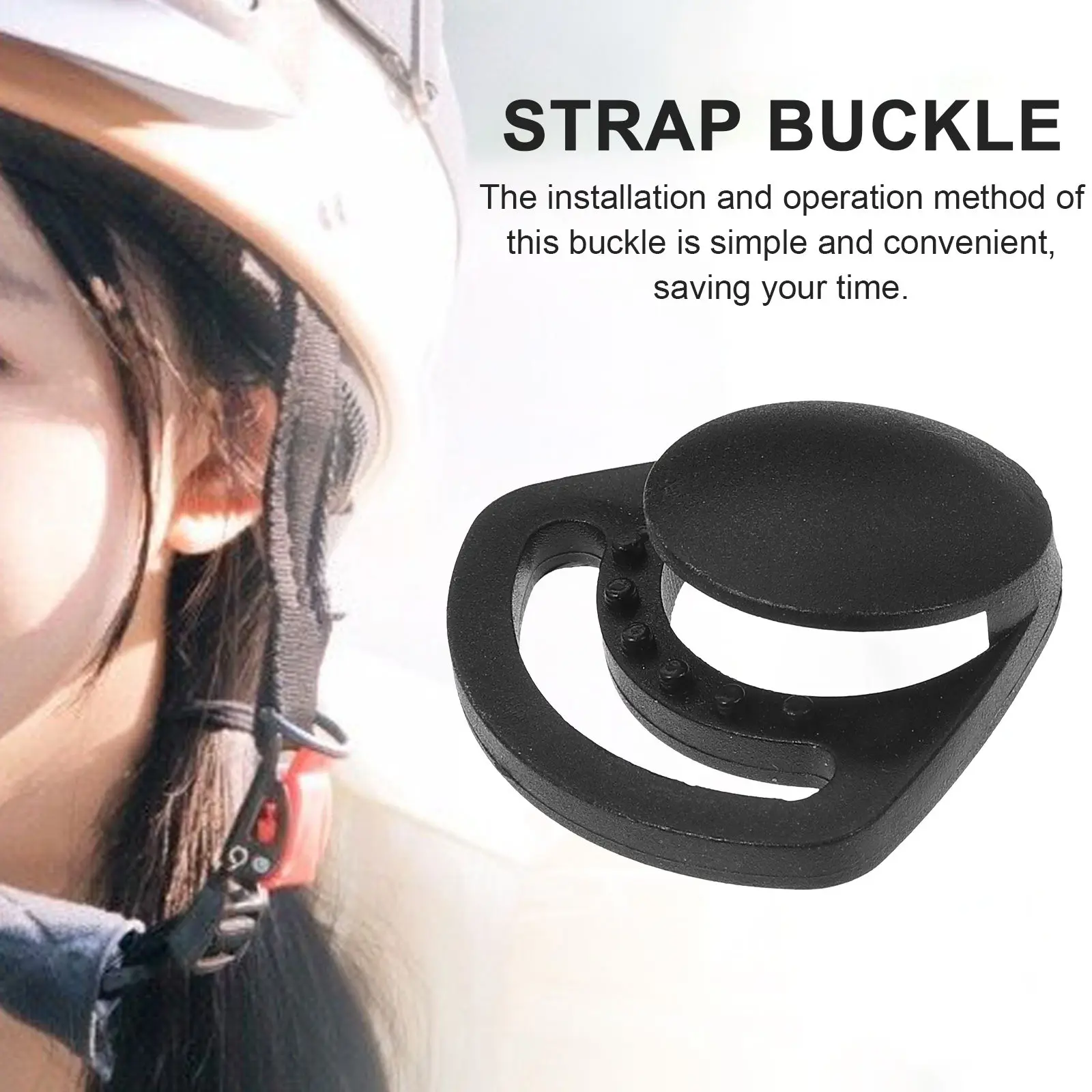 

10Pcs Chin Strap Buckle Replacement Heavy Duty Quick Release Buckle for Construction Hard Hat Safety Use