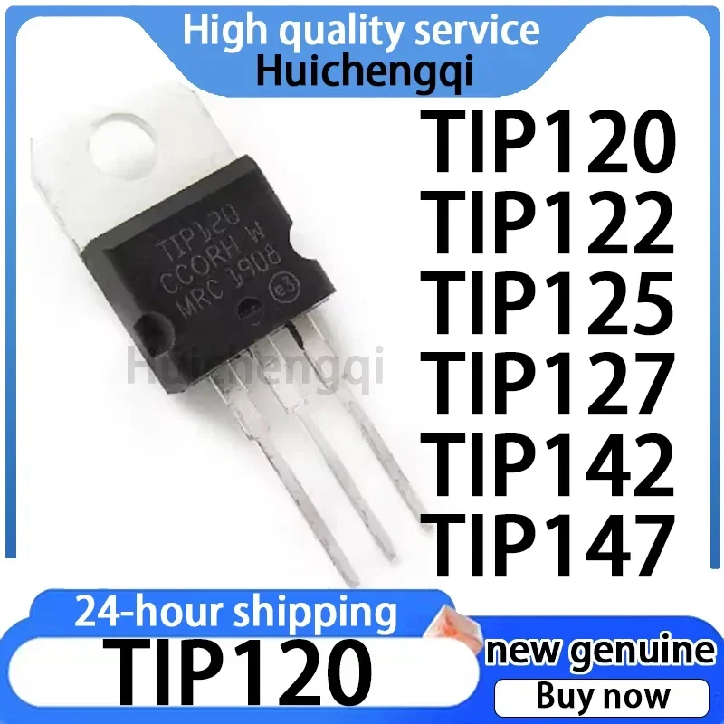 10PCS TIP120 TIP122 TIP125 TIP127 TIP142 TIP147 Directly Inserted Into TO-220