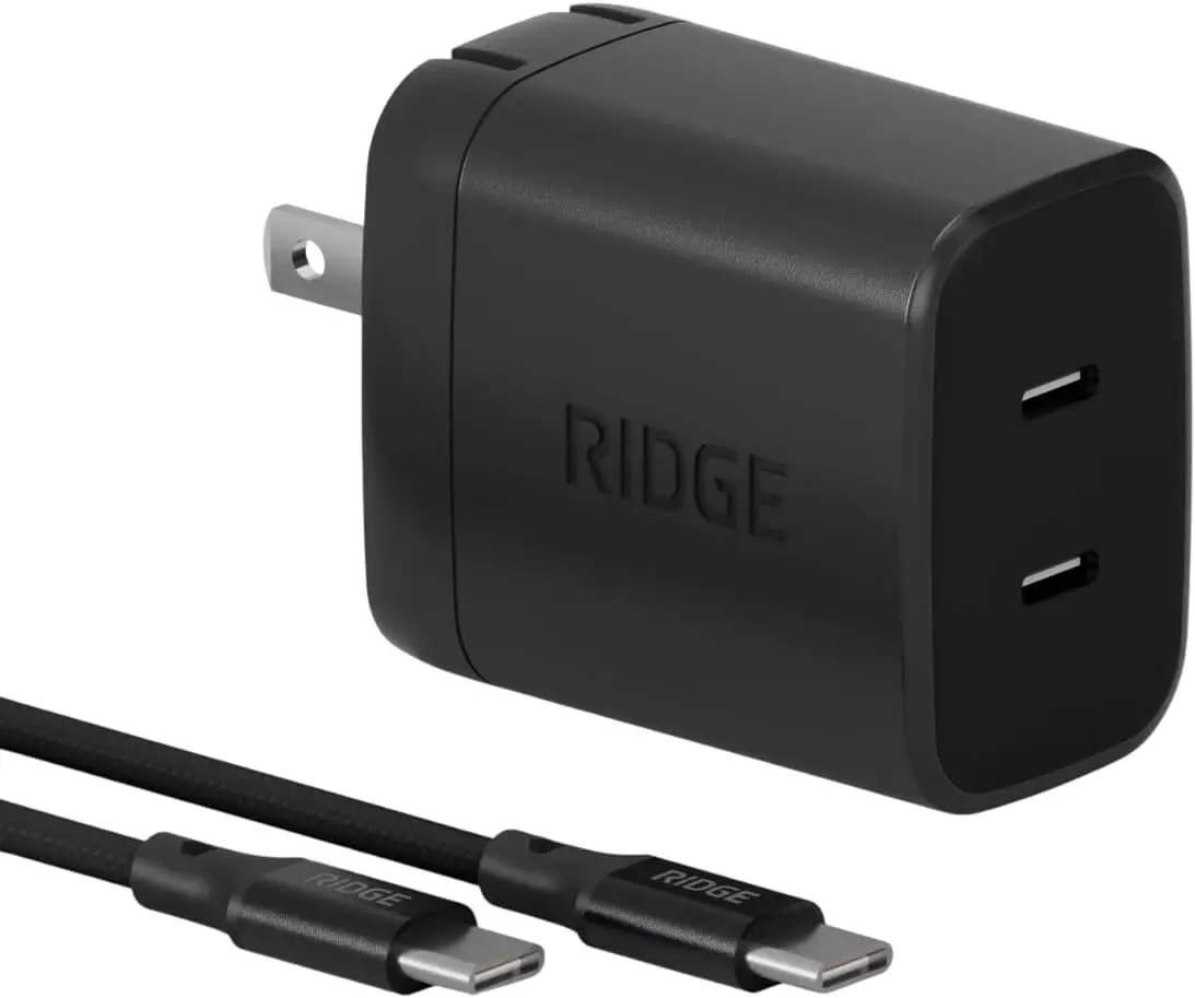 

Набор настенных зарядных устройств USB-C мощностью 45 Вт с зарядкой уровня профессионального уровня для ноутбуков и полным комплектом кабелей, матовый черный цвет