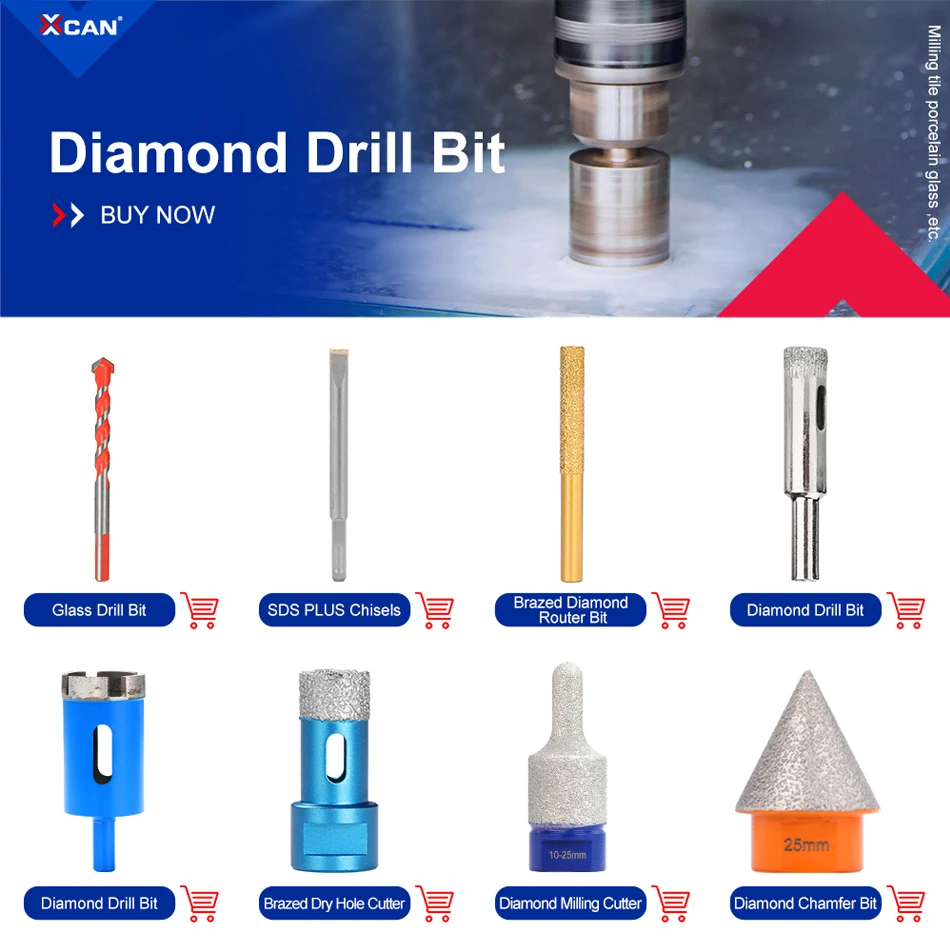 XCAN Diamant Beschichtete Bohrer 3-60mm Diamant Core Bit für Fliesen Marmor Glas Keramik Loch Sah Bohrer – Detail 1