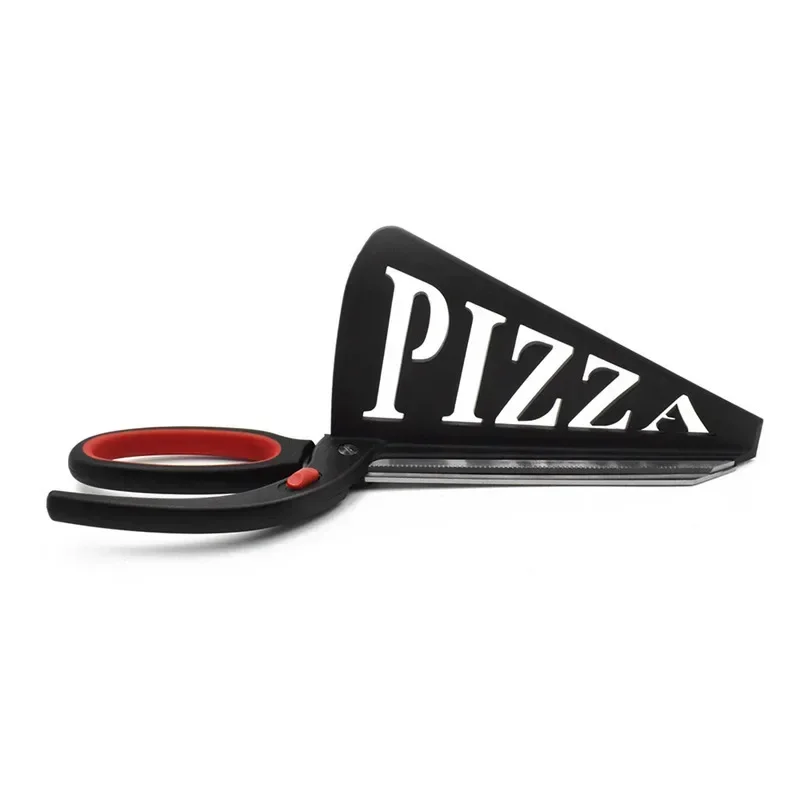 Stainless Steel Pastry Cutting Tool Pizza Scissors With Server Tray Baked Food Cutter Multifunctional Slicer Kitchen Cook Gadget