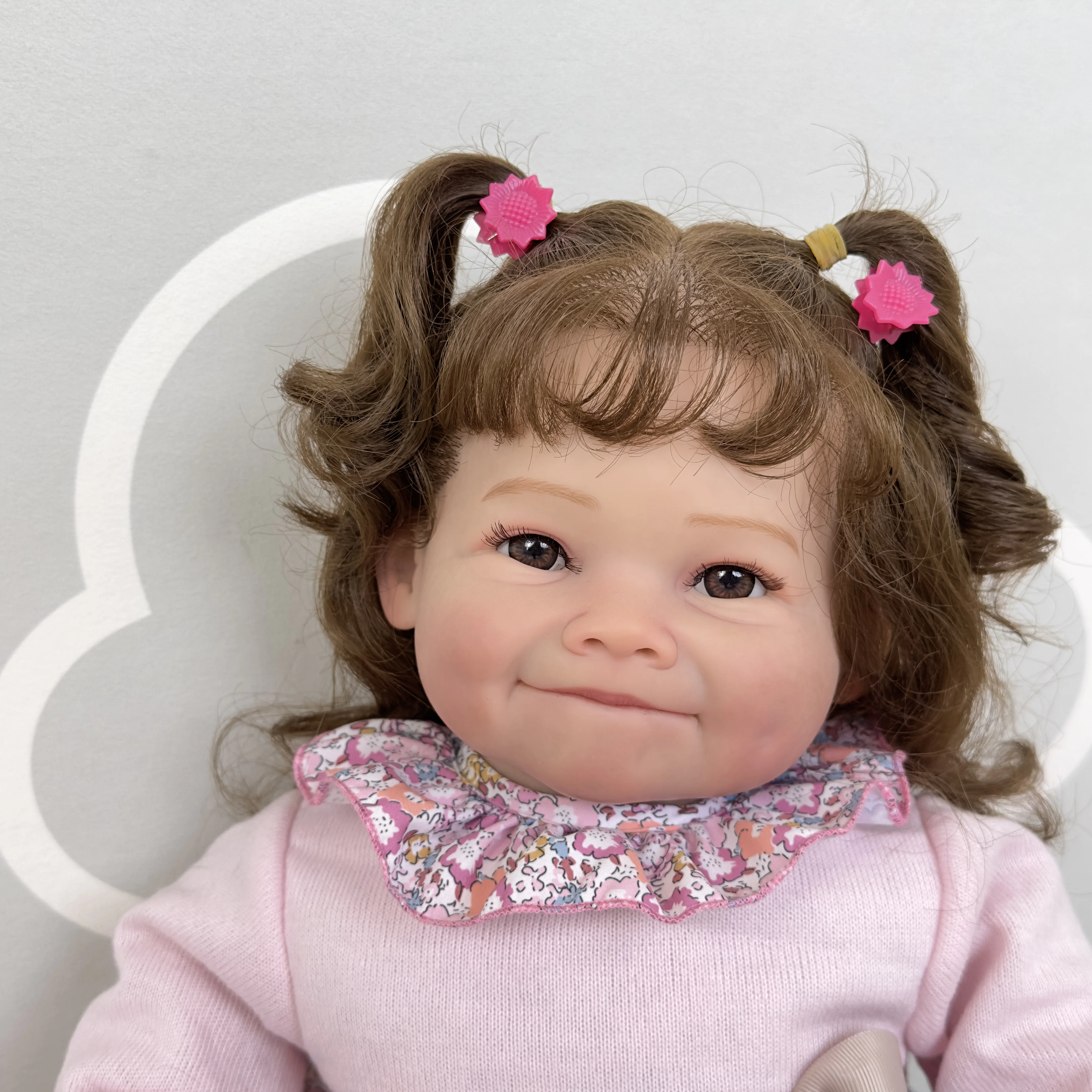 

NPK 24inch Reborn Toddler Girl Raya Soft Cloth Body Rooted Hair High Quality Hand Painted Doll 3D Skin