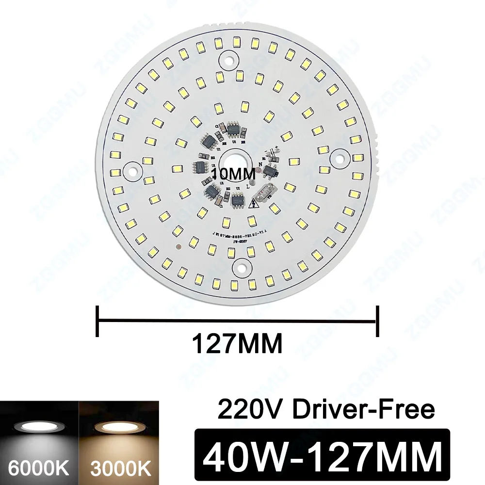 Płytka PCB LED o dużej mocy 150W 100W 80W 50W 40W 24W 18W 15W 220V Bez sterownika do samodzielnego zamiennika lamp przemysłowych i górniczych