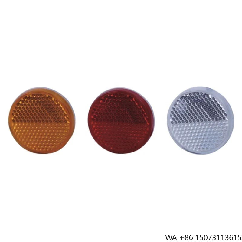 40mm Round Safety Reflector with Glue Holes for Car Trailer Truck