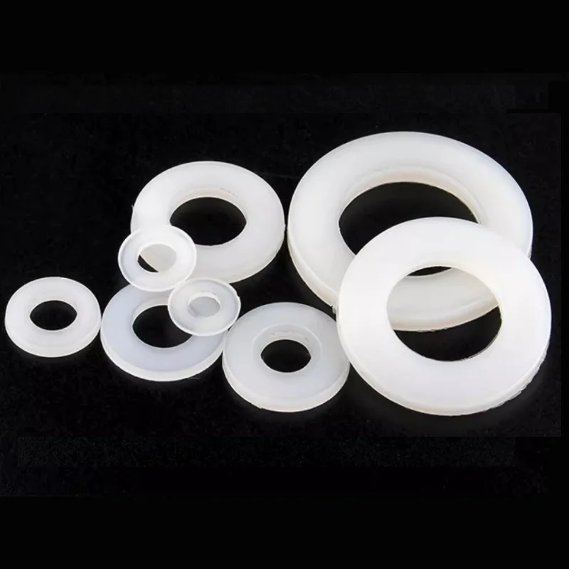 White enlarged nylon washer insulated plastic plastic flat washer M2M2.5M3M4M5M6M8M10M12M14M16M18M20