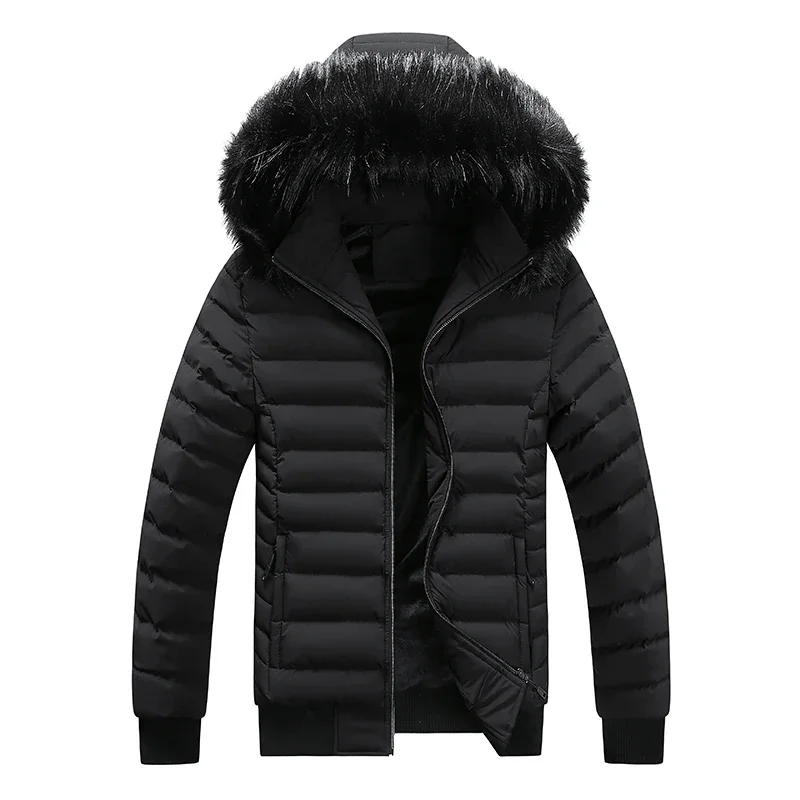 Fashion Hooded Parkas Male Thick Winter Overcoat Men's Casual Jacket Hat Warm Long Windbreaker Classic Windproof Business Hombre