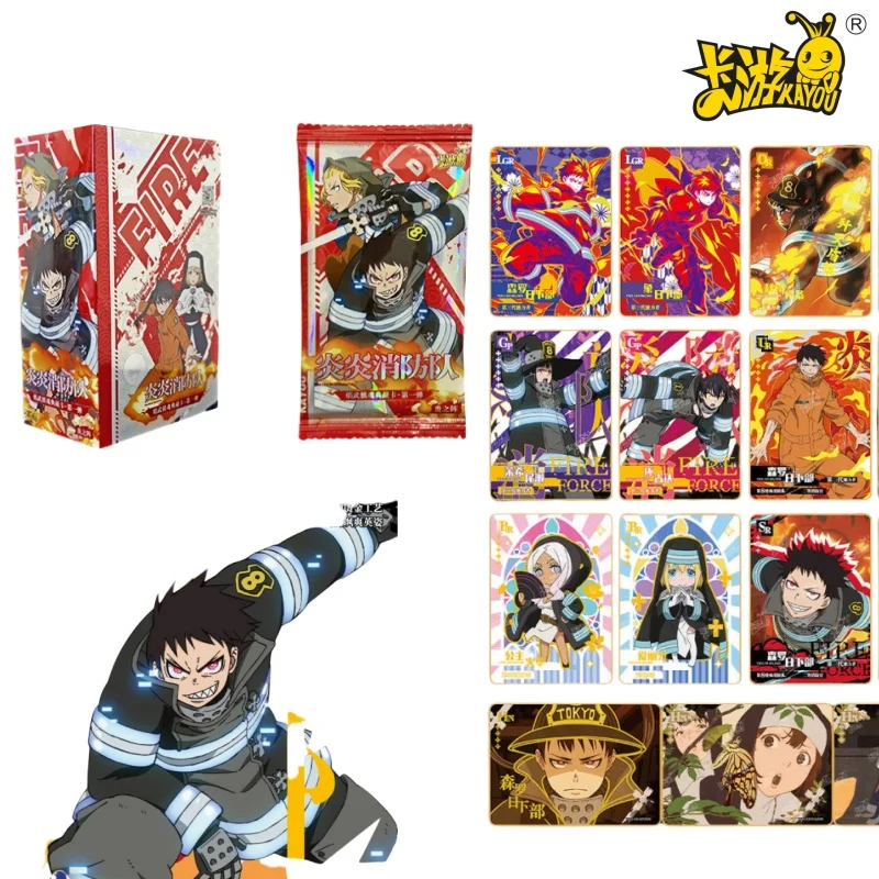 

KAYOU Fire Force Card Shinra Kusakabe Arthur Boyle Maki Oze LGR Comics Peripheral Full Set of Card Collection Card Kids Xmas Toy