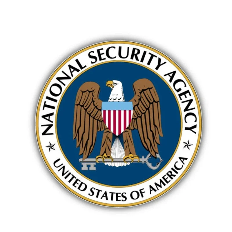 

Personality National Security Agency, American Flag, Car Sticker, Very Sturdy, Personalized Accessory, 12CM