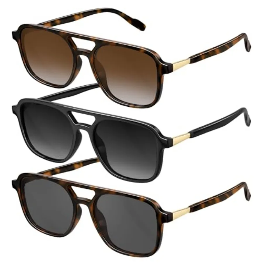 

Retro Aviator Sunglasses for Women Men:Polarized Trendy Vintage 70s Rectangle Womens Shades Sun Glasses UV Protection